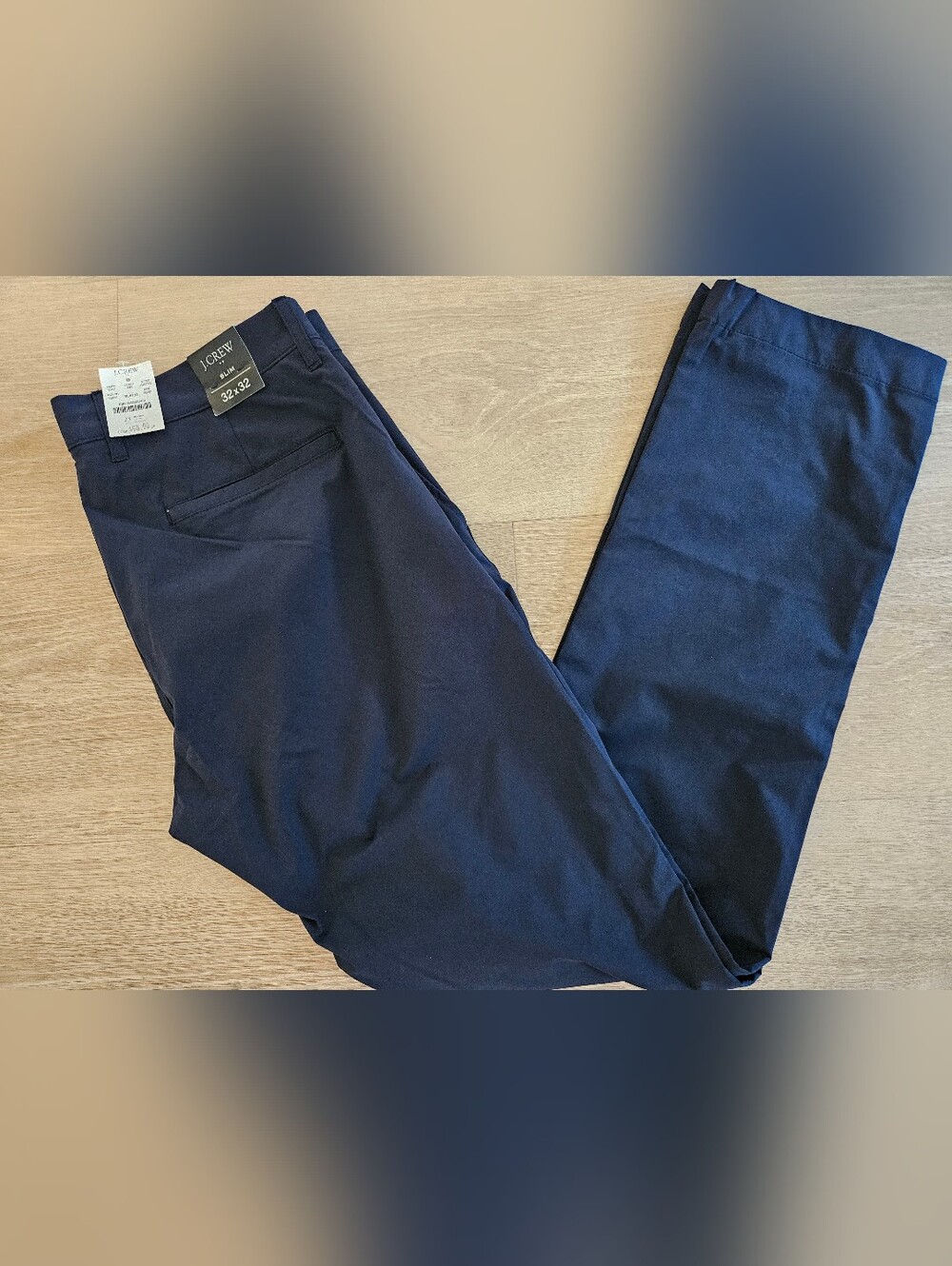 J. Crew Men's Flex Slim-Fit Tech Pant Chino Navy Blue Sz 32x32 - NWT $98